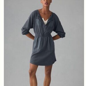Anthropologie Charcoal Gray Dress